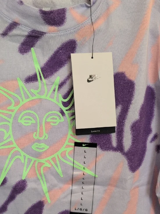 Kids Neon Sun Tie-Dye Tee - Purple & Peach - Picture 3 of 6